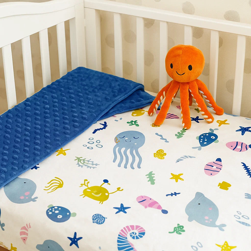 Babydecke – Meereswelt 75 × 100 cm  Flauschig weich & beidseitig verwendbar